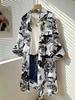 Women's Casual and Versatile Printed Long-sleeved Shirts, Loose Printed Long-sleeved Shirts, Casual and Versatile Shirts with Slimming Temperament