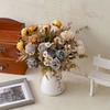 Authentic Floral Appearance Artificial Rose Bouquet Fake Floral Ornament