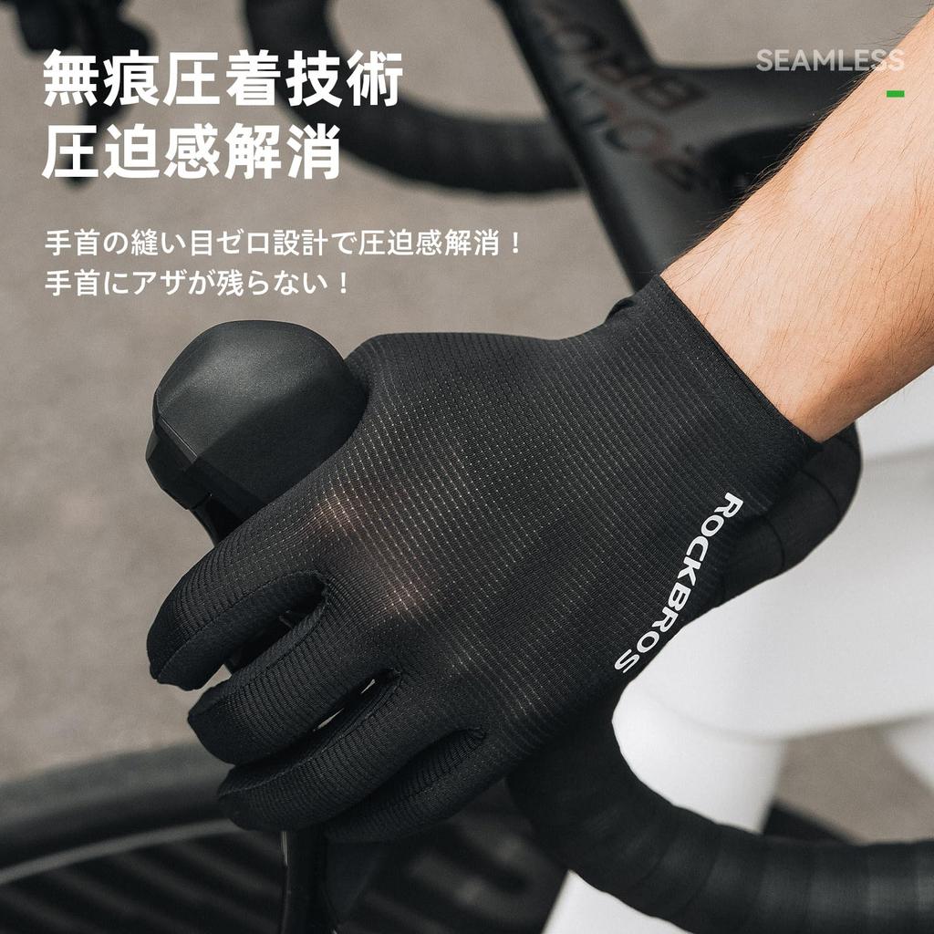 ROCKBROS Cycling Smartphone Abrasion Unisex for Road Bikes and Outdoor Activities Gloves, Summer, Mesh, Stretchy, Compatible, Resistant,