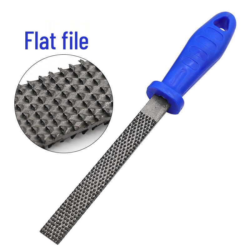 6-Inch Woodworking File Set: Half-Round, Flat, Round Handheld Steel Files with Handles for Sanding Wood