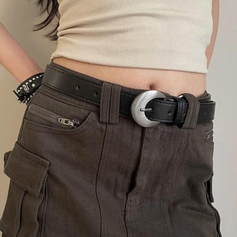 Designer Moon Waist Belt PU Leather Dress Jeans Belt Ins Style Women's Belt  Spicy Girls