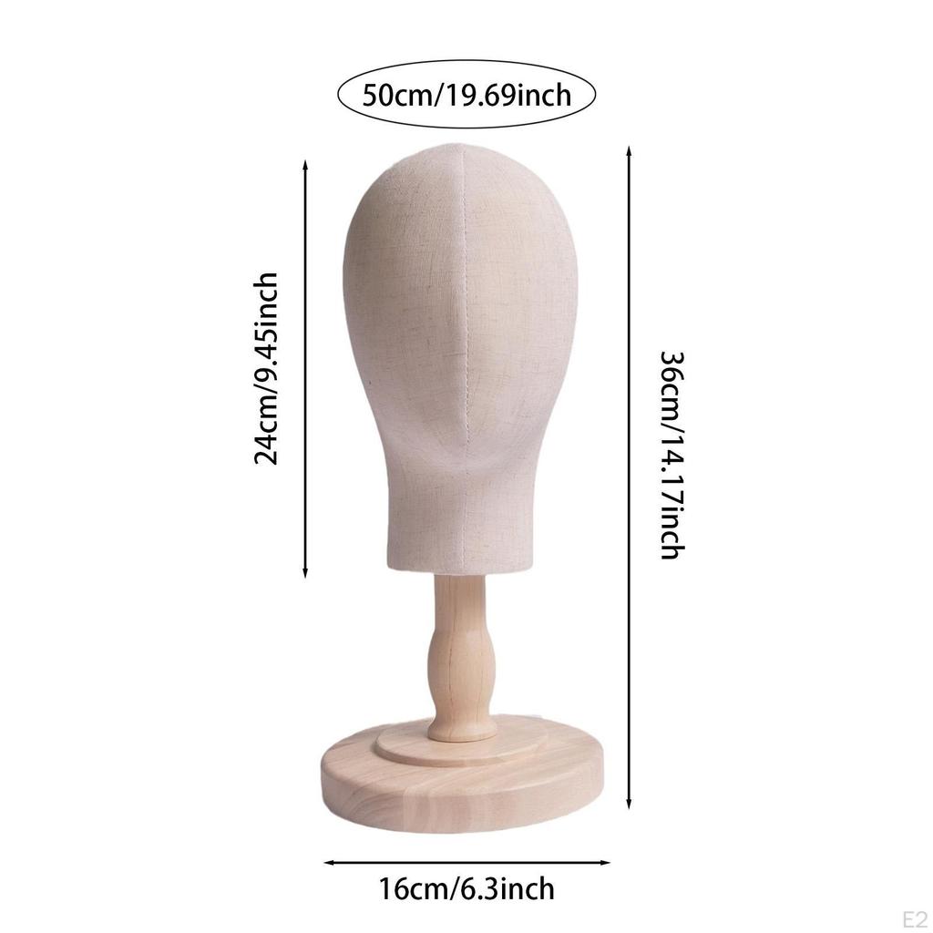 Kids Wig Stand Children Hat Display with Wood Holder Caps Storage Rack for