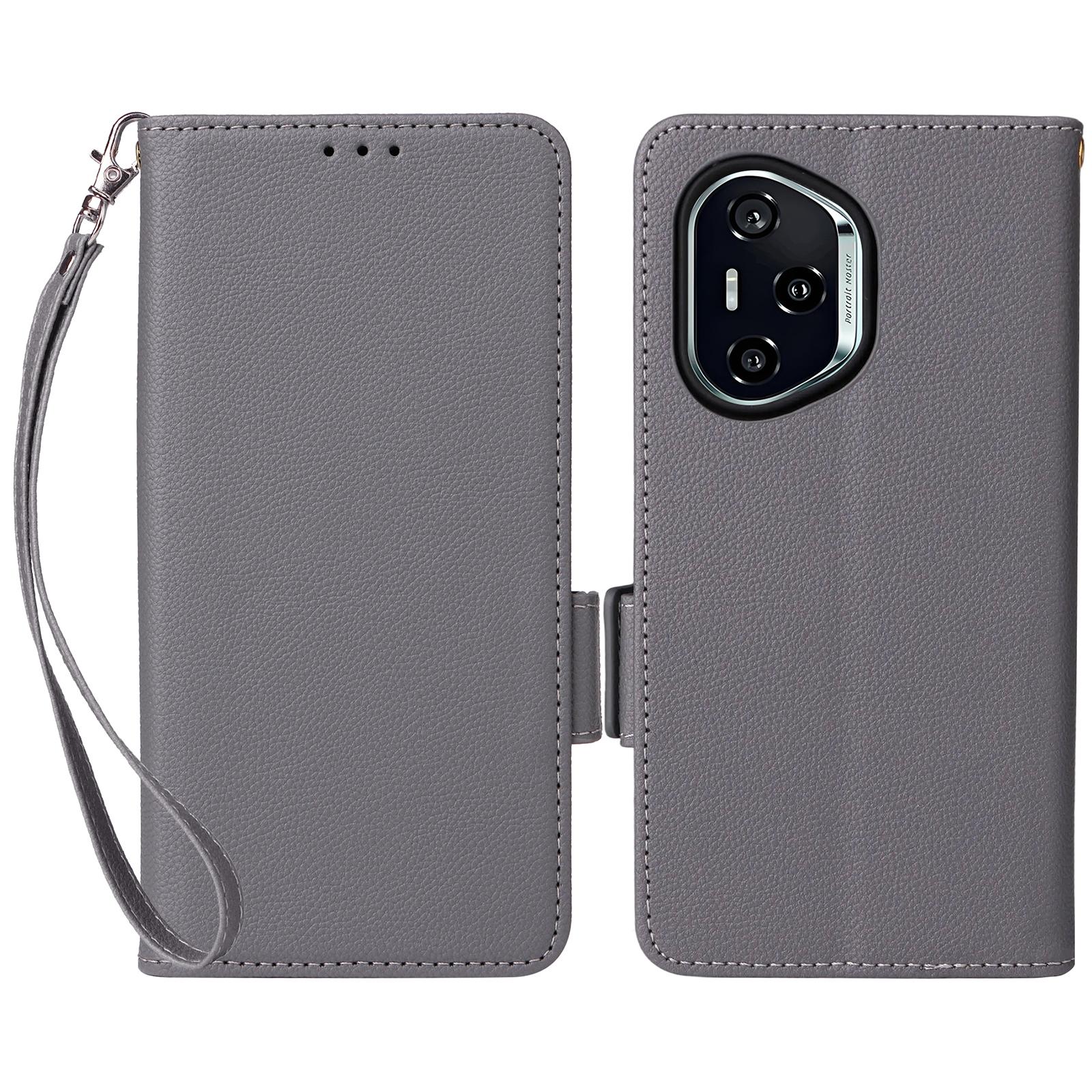 

Для Honor 400 5G (Глобальний) Чохол з ремінцем на зап ястя Текстура лічі Шкіра PU Гаманець Чохол для телефону D