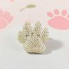 Paw Print Brooch for Women, Rhinestone Cat Dog Foot Pin, Sparkling Cubic Zirconia Badge for Coat Bag Hat, Teacher Pet Lover Gift