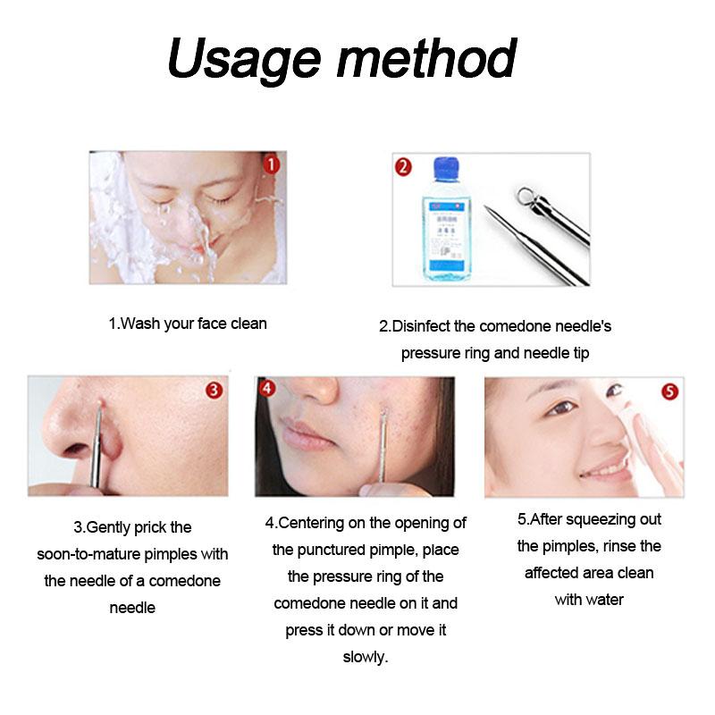 New 1/2/3pcs Blackhead Removal Tools Pimple Tool Pull Out Blackheads and Blackheads Black Head Remover Face Skin Care FCZ02