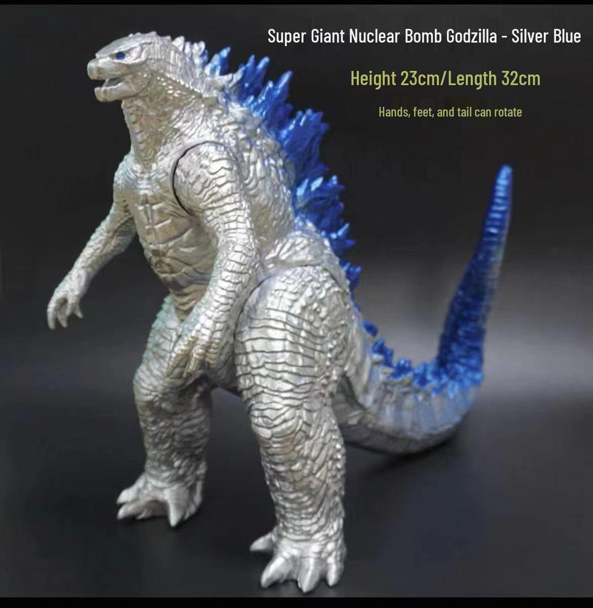 

Large Kaiju Soft Vinyl Figure - King of the Monsters Toy Model Ornament 23cm (Nuclear Blast, Blue)