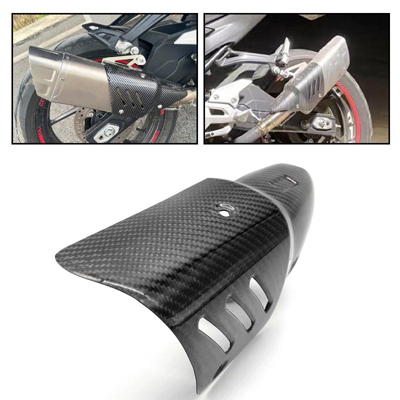 Motorcycle Carbon Fiber Exhaust Muffler Pipe Protector Heat Shield Guard For MT07 MT09 MT10 FZ10 R3 ZX4R ZX6R ZX4RR Z400 CBR5