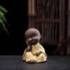 Miniature Ceramic Monk Figurines Set (4 Pcs)