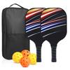 Carbon Fiber Pickleball Paddle Set With PP Honeycomb Core UV Printed Racket Beginners To Advanced Players