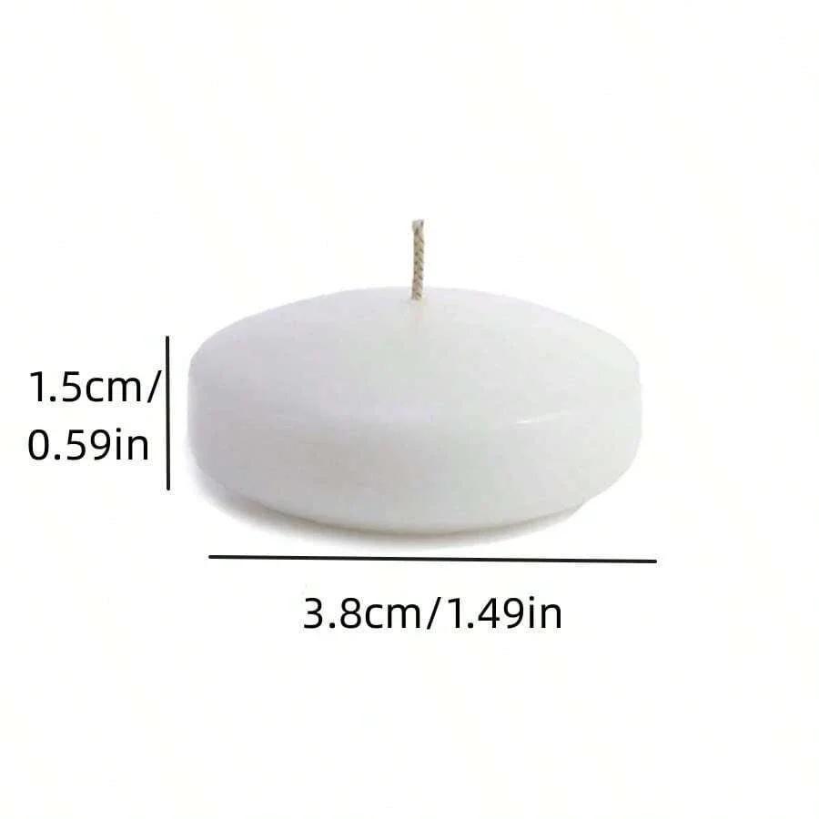 6/10/16Pcs Unscented Discs Floating Valentine's Day Candles Party Wedding Bathtub Decor Romantic Confession Candlelight Decor