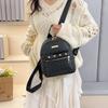 Schoolbag Fashion PU Travel Small Backpack Storage Korean Version Lady Temperament Rivet Small Backpack Trend Small Backpack