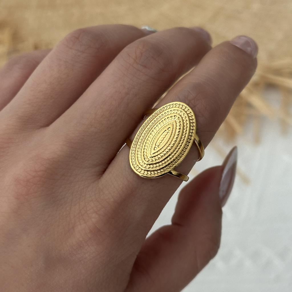Stainless Steel Irregular Geometric Ring for Women Vintage Gold Color Sun Leaf Joint Finger Ring Party Versatile Jewerly Gifts