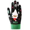 And Autumn Women Knitted Gloves Santa Claus Printed Christmas Kids Mittens Full Fingers Gloves