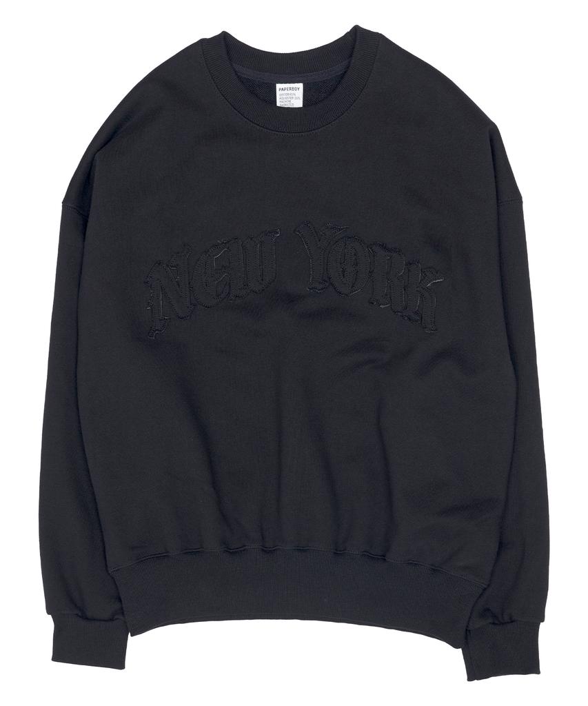 PAPERBOY Women'S New York Applique Sweatshirt - Oatmeal