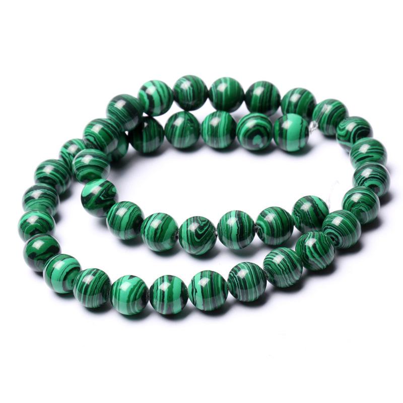 Malachit Perle Spacer Lose Perlen Stein 4 6 8 10 12mm Natürliche Helle Schmuck Machen Runde DIY