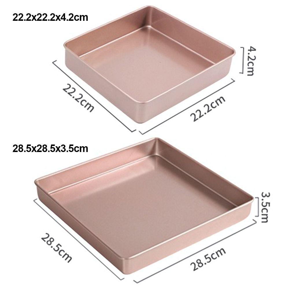 Nonstick Oven Baking Pan 22.2cm/28.5cm Bakeware Pans Gold Bake Mold