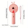 1pc Small handheld fan Mini portable desktop Silent Small fan with lights Student office fan