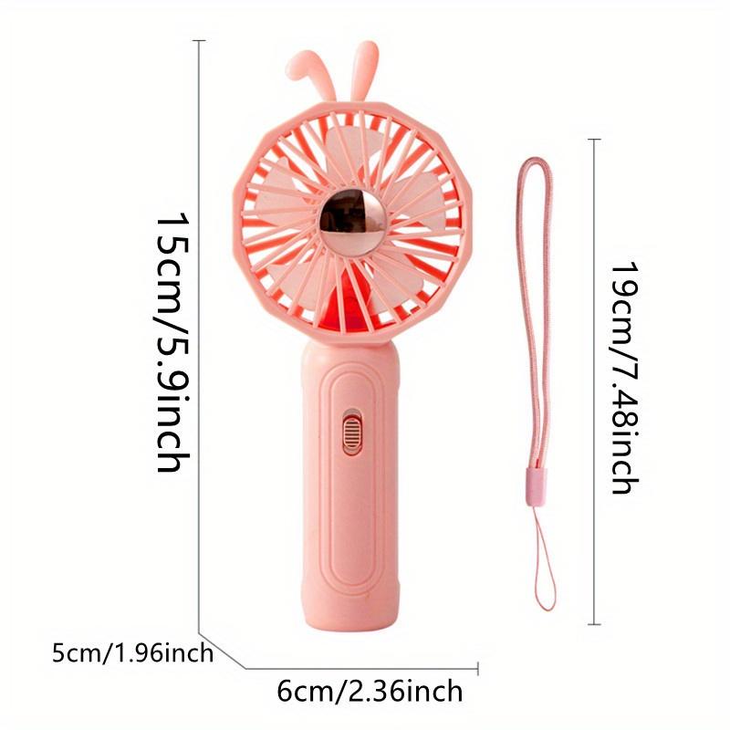 1pc Small handheld fan Mini portable desktop Silent Small fan with lights Student office fan