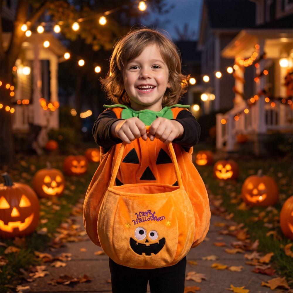 Gifts Pouch Halloween Candy Bag Ghost Trick-Or-Treat Candy Basket Halloween Candy Bucket Festival