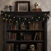 Gothic Haunted House Party Supplies Halloween Lighted Creepy Vine Garland with LED Lights, Black Faux Twig for Mantle Decorative Vines Mantelpiece