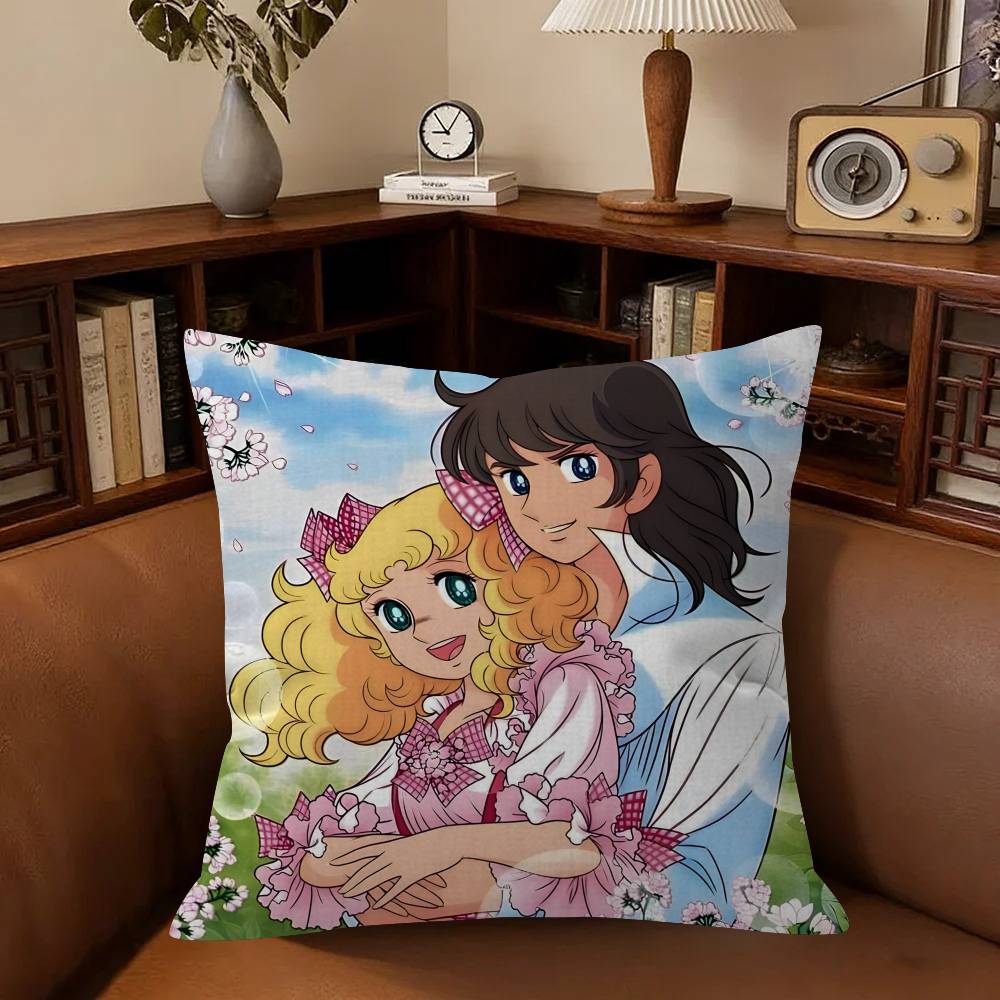 Anime Candy Candy Cushion Cushion Cover Car Throw Pillow Case For Sofa Car Christmas Gift