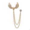 Tassel Chain Brooch Pin, Vintage Court Lapel Alloy Ornamental Brooch, Fashion Accessory for