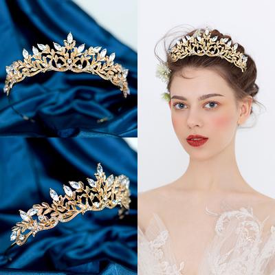 Bridal Tiara Crown Tiara Rhinestone Birthday Crown Alloy Headband Queen Wedding Dress Crown