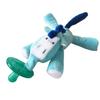 Ciuccio in Silicone con Ciondolo Animale di Peluche per Lattanti e Bambini Piccoli per Alleviare la Dentizione