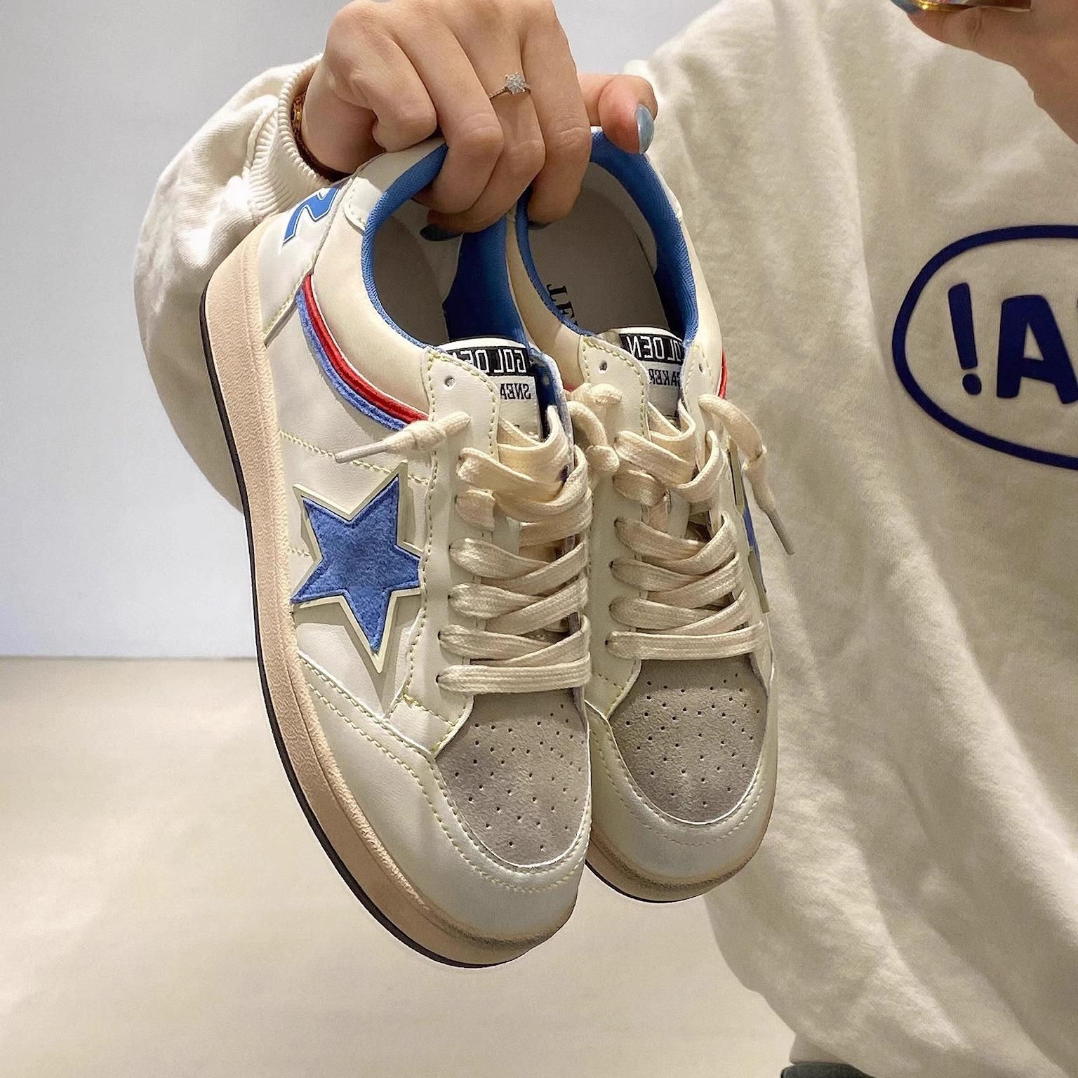 

Весна 2025 года, новые модные милые туфли для скейтбординга, универсальные немецкие тренировочные туфли, повседневная обувь, женская обувь, одинарные туфли со шнуровкой и небольшими ножками 40 синий