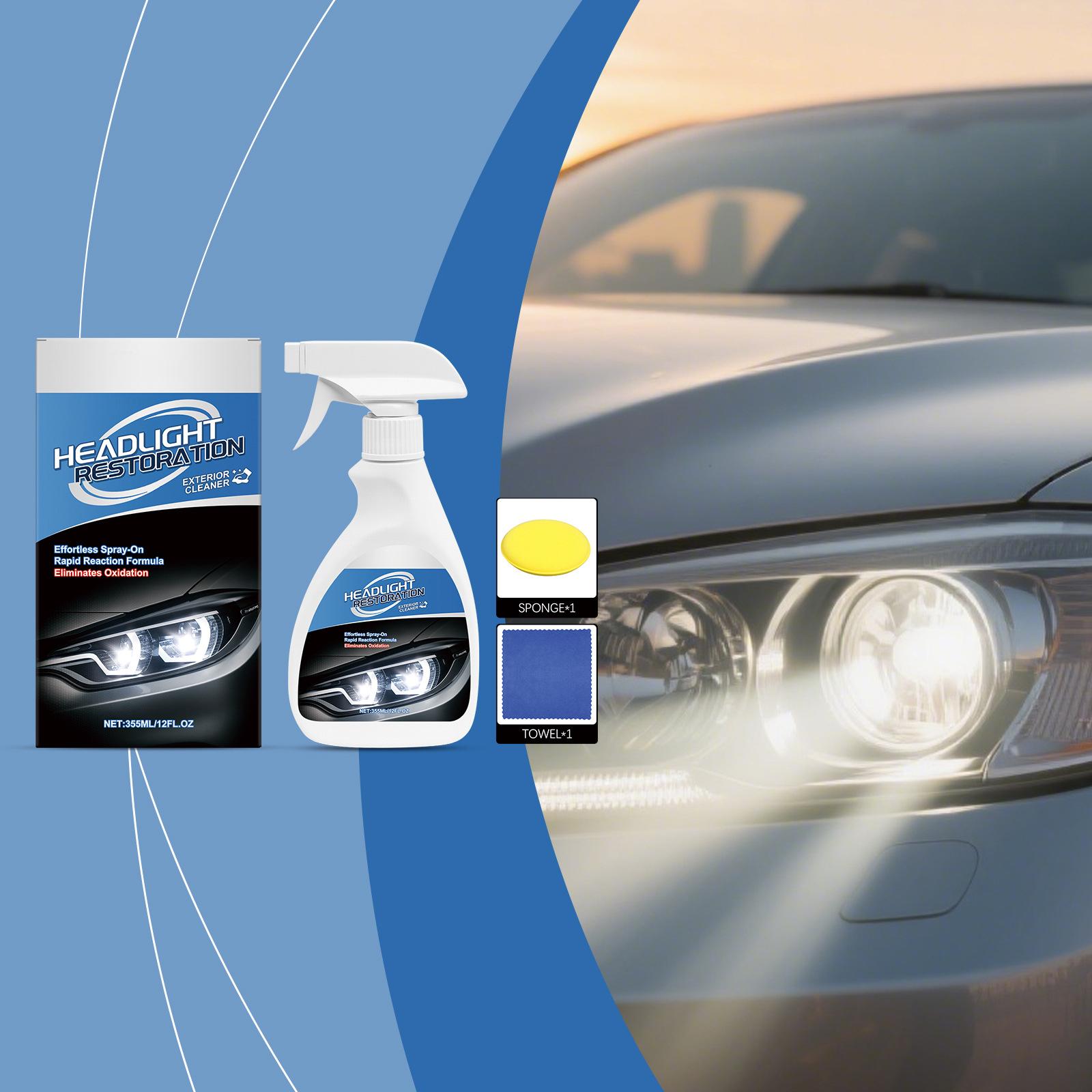 

Headlight Care Spray Car Headlight Maintenance Liquid Lamp Surface Oxidation Cleaning Universal Care Liquid 355ML One Size