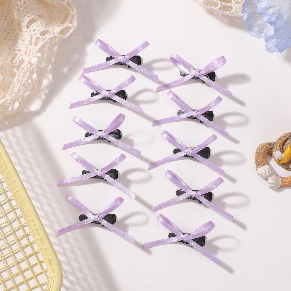 LOVEKIKI 10Pcs Mini Hair Bows Clip Women Girls Y2k Ins Style Dress Up Hair Bangs Clips Party Colorful Ribbon Hairgripes Headwear
