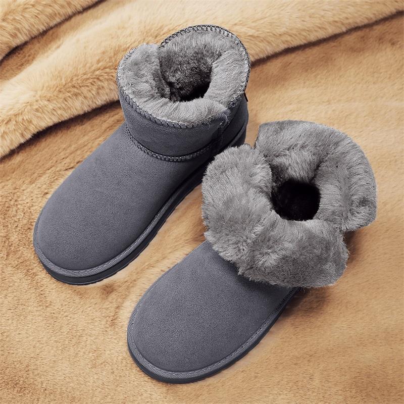 TUINANLE Neue klassische Mini-Schneestiefel. Kombination aus Schaffell Winter Modisch und Lässige Warme Stiefel