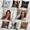 Graceful Tate McRae Singer Pillow Case Square Double-Sided Printing Short Plush Sofa Cushion Cover Bedroom Bedside Pillow