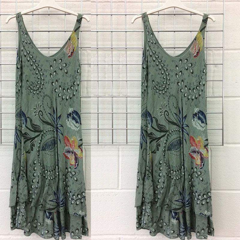 Premium Quality Womens Summer Casual Swing Sundress Sleeveless Boho Tunic Dress For Plus Size Elegance