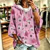Women's Halloween Print Hoodie Loose Fit Casual Pullover