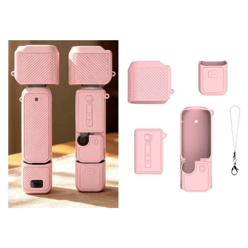 Fashionable Silicone Case Skin For Pocket 4 Camera Cover Vertical Stand And Wrist Strap NonSlip Grip Protectors