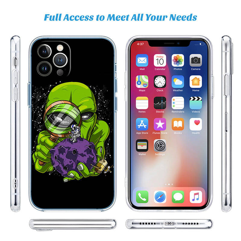 MH140 Space Alien UFO Phone Case for Motorola Edge 20 30 S30 40 50 Fusion Lite Plus Pro Neo Ultra One Power Action Macro Hyper Vision Zoom