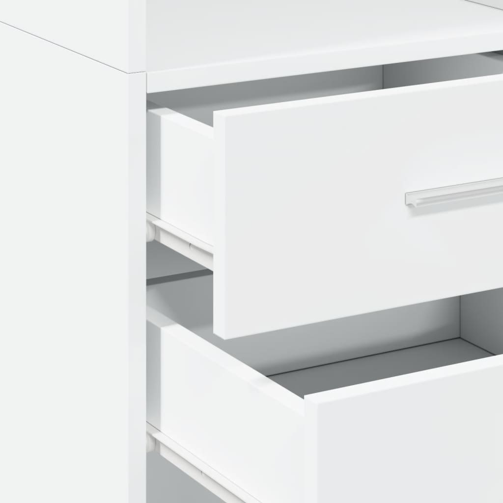 Highboard White 40 x 42.5 x 185 cm Particleboard