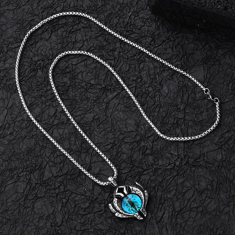 Devil's Eye Retro Street Trendy Men's Accessories Versatile Hip-Hop New Pendant Necklace