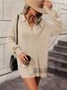 Autumn and Winter New Women's Clothing Solid Color Lapel Button Knitted Sweater Medium and Long Coat Sweater Women