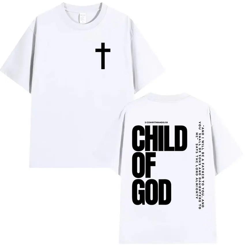 Trendiges Child of God Grafik-T-Shirt Inspirierender Bibelvers Jesus Glaube Religiös Beten Christlich Weihnachten Klassische Streetwear