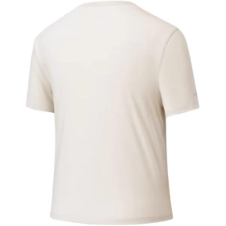 Anta Champion All-Weather Series Solid Color Breathable Versatile Short Sleeve T-Shirt Women T-Shirt Raw-Wood 162520119-1