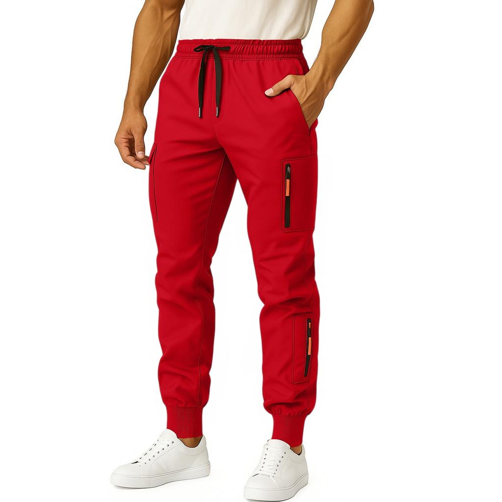 Men's High Waisted Wide Legs Pants Casual Drawstring Pants Joggers With Pockets