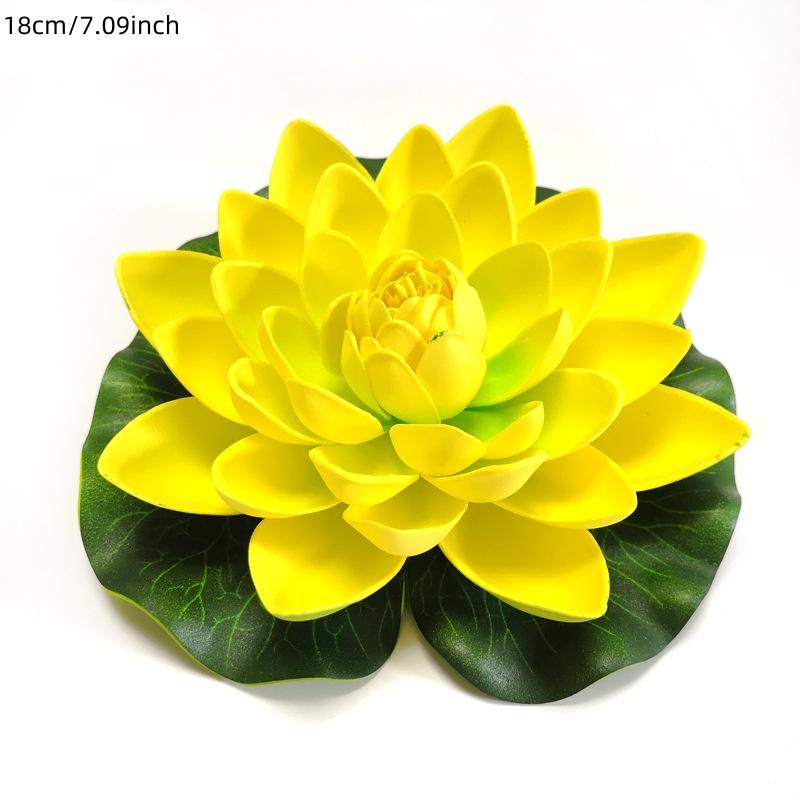 

1pcs-7.09inch Vibrant Foam For Lotus - Realistic Floating Water Lilies For Ponds, Fountains & Garden Decor