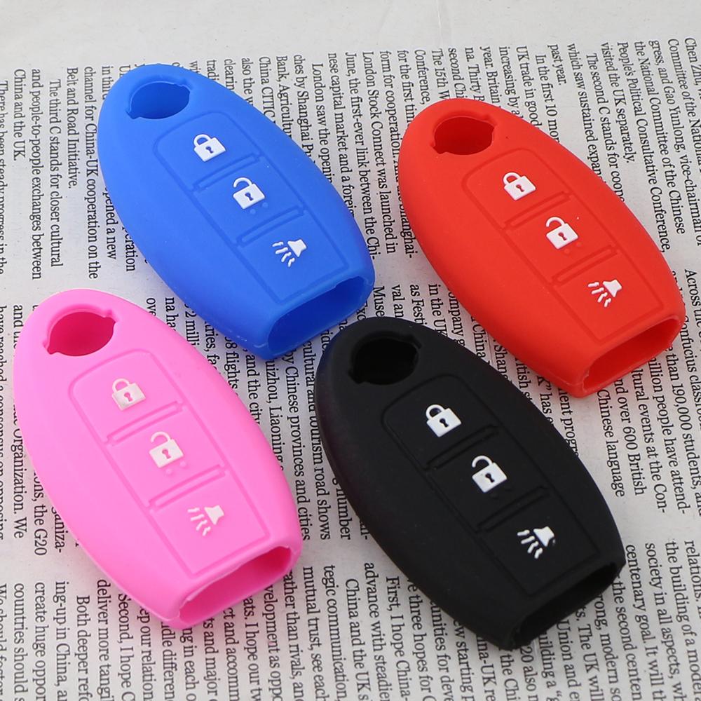 Silica Gel Car Key Case Cover for Nissan Leaf Micra Qashqai J11 J10 X Trail T32 Versa Note Patrol Key Fob Cover Accessories