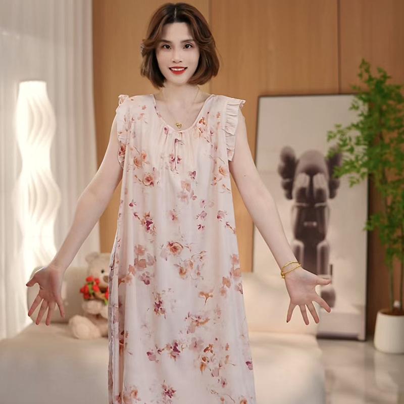 Women's Cotton Silk Camisole Pajama Dress - Summer, Loose Fit, Cute Japanese Style, Sexy and Thin, Perfect for Students