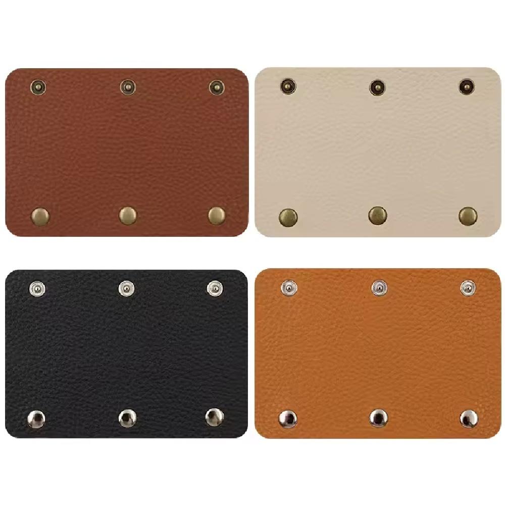 2PCS PU Suitcase Grip Solid Color Anti-shock Design Leather Handle Cover Soft Shoulder Strap Pad Grip Cover Bag Accessories