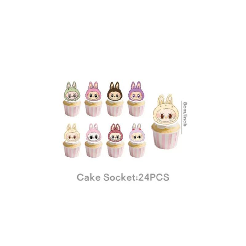 New Super Cute Birthday Tableware Party Theme Disposable Paper Plate Tissue Paper Cup Tablecloth Flag Cross