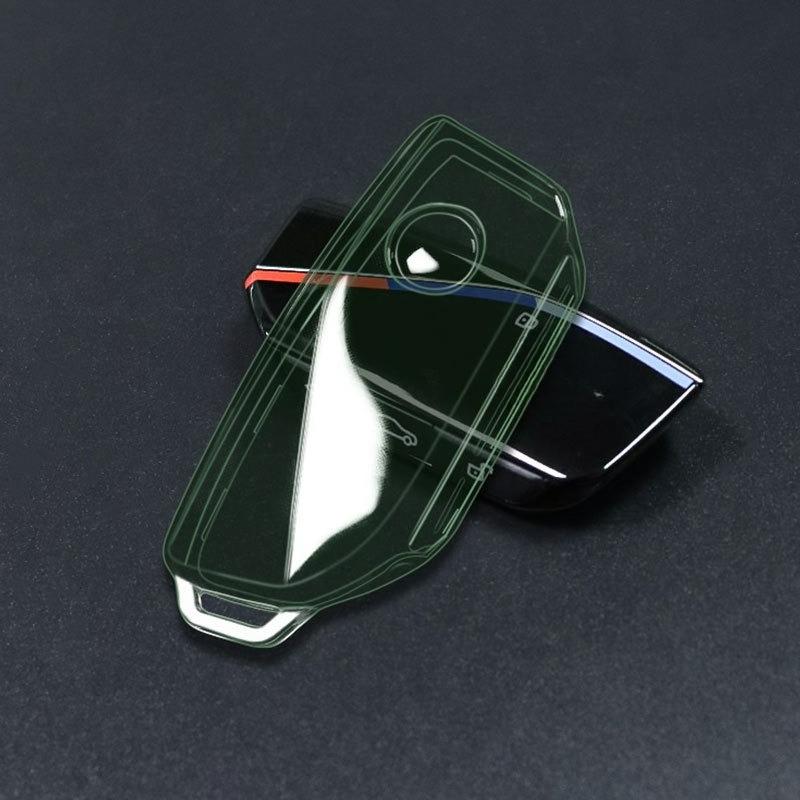 Tpu Car Key Case Protector Holder For Bmw I7 X7 G07 Lci Ix I20 X1 U11 7 Series G70 G09 Xm U06 G81 M3 Transparent Remote Cover