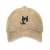 Cute black kitten Baseball Cap custom Hat Designer Hat Ball Cap Brand Unisex cap Unisex Womens